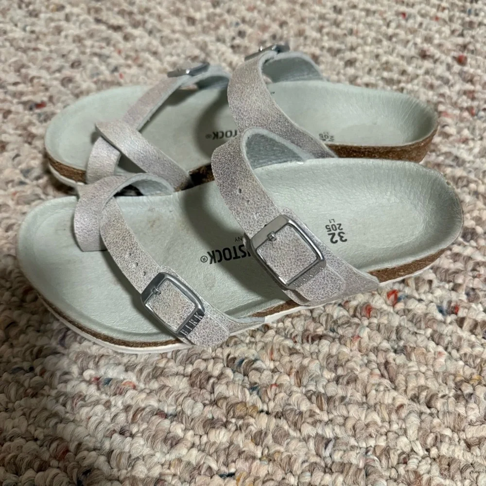 Birkenstock Kids' Mayari Birko-Flor Iridescent Metallic- Size 32